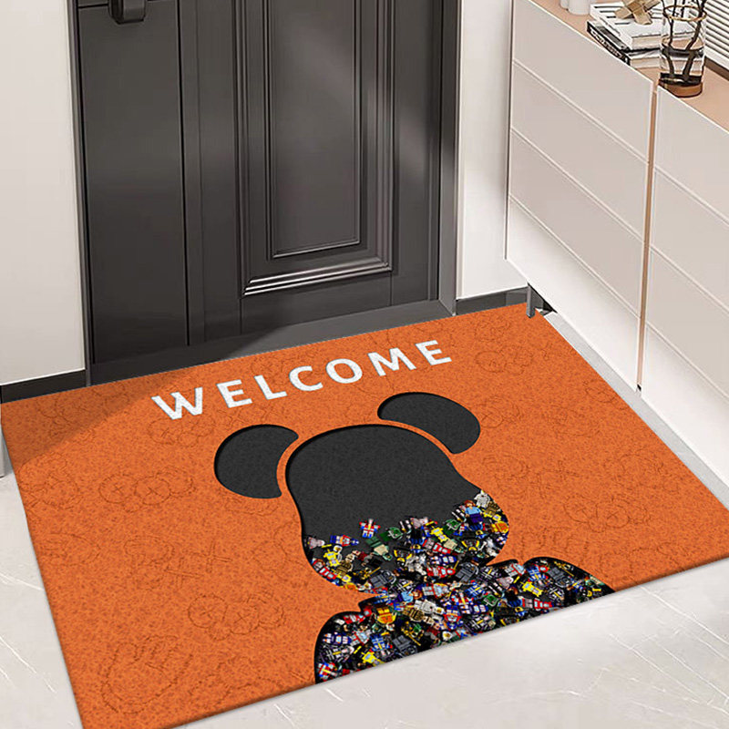 橙色入户门地垫门口防滑家用地毯门垫进门丝圈大门室外高端脚踏垫,居家布艺,入户地垫,淘宝优惠券,粉丝福利购,淘宝优惠卷