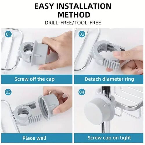 Kitchen Faucet Sponge Stainless Steel Bracket Shower Rack So