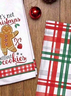 2pcs Christmas Kitchen Towels Hand Towels Dish Towels