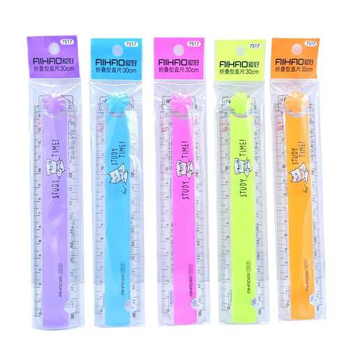 30 CM Kawaii Cute Kawaii Study Time  Folding Ruler Multifunc