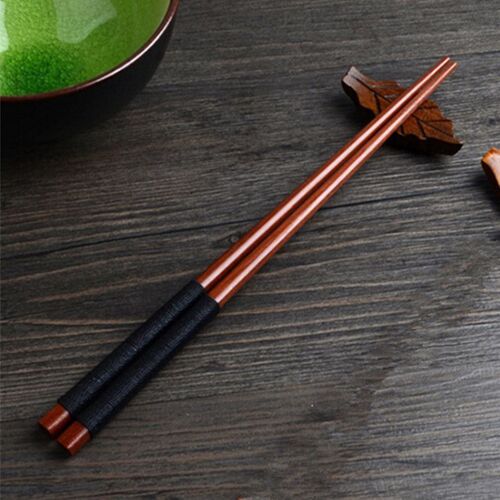 Handmade Japanese Natural Chestnut Wood Sushi Chopsticks Set