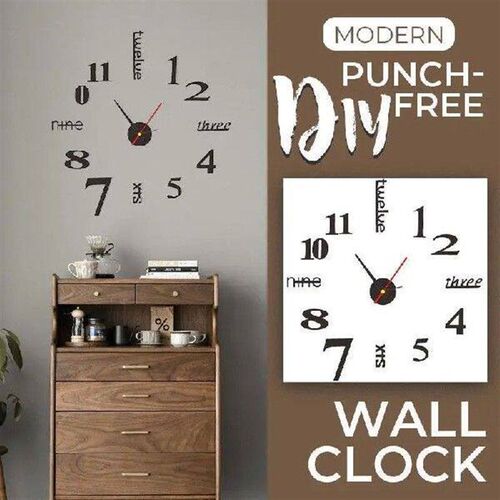 Modern DIY Punch-Free Wall C 3D Number DIY Acrylic Wall