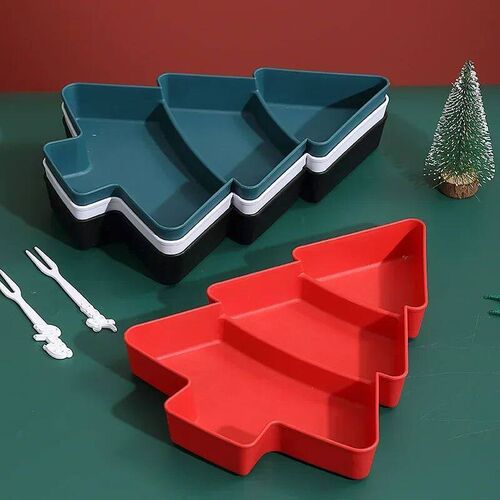 Christmas e Fruit Bowl Home Snack Plate Plastic Candy Dish M