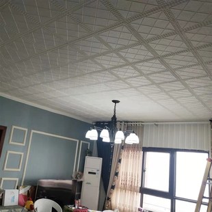 自粘天花板顶棚遮丑贴纸卧室客厅吊顶墙纸防水翻新泡沫3d立体墙贴