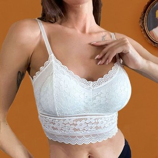 New Women Lace Bras Top Comfortable Bralette Solid Color Add