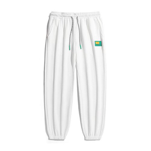 Spring an Autumn Waffle Loose Long Pants for Men Couple Summ