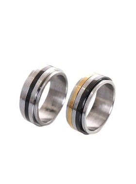 Rotatable Stainless Steel Ring for Couple Fashionable and Si