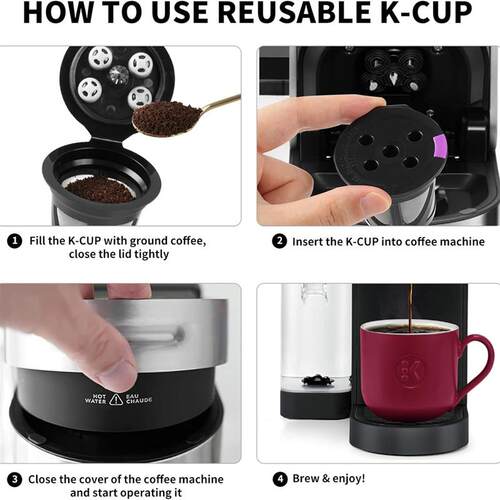 Reusable K Cups for Keurig Refillable Coffee Pods Kcups