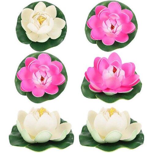 4 Pcs Lotus Flower Decor Pond Decoration Simulated