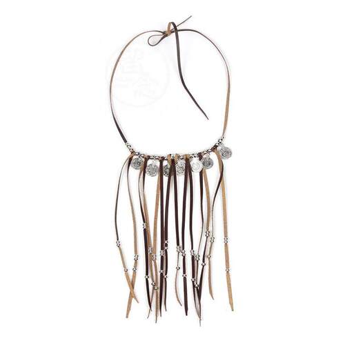 。Velvet Strap Leather Neckl Vintage coin Choker tassel neck