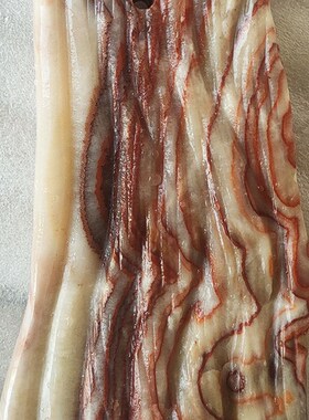 奇石天然广西肉石猪肉石东坡肉红烧肉纹理石猪蹄脚富贵肉装饰摆件