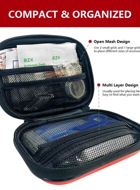 91pcs Portable Emergency Medical First Aid Bag Kit For House