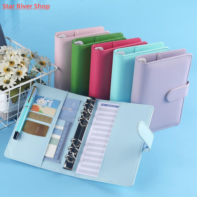 1 Set Budget Book Loose Leaf Multi-use Faux Leather Money Sa