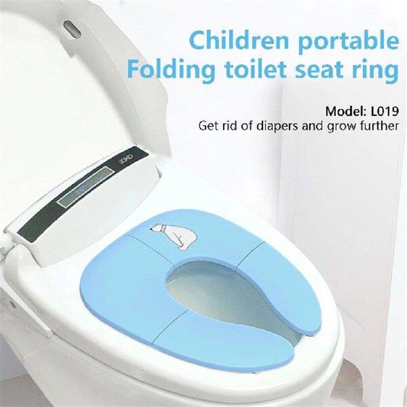 Kids Baby Toddler Foldable Potty Washable Seat Cover Girls - 实物图