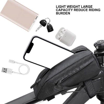 Cycle Top Tube Bag Two Zipper Riding Upper Pipe Pouch
