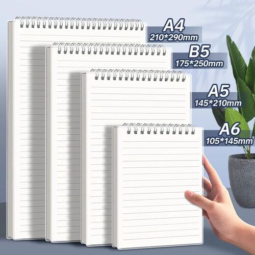 A4 A5 B5 Spiral book coil Notebook To-Do Lined DOT Blank Gri