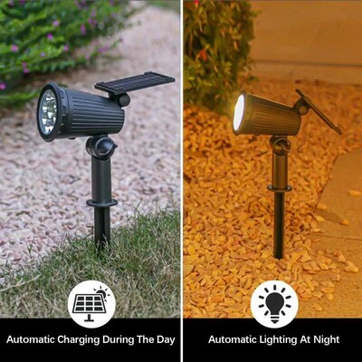 9 LEDs Solar Spotlights, Outdoor IP65 Waterproof, Spot Light