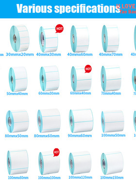 Thermal Label Sticker Paper Supermarket Price Blank Barcode