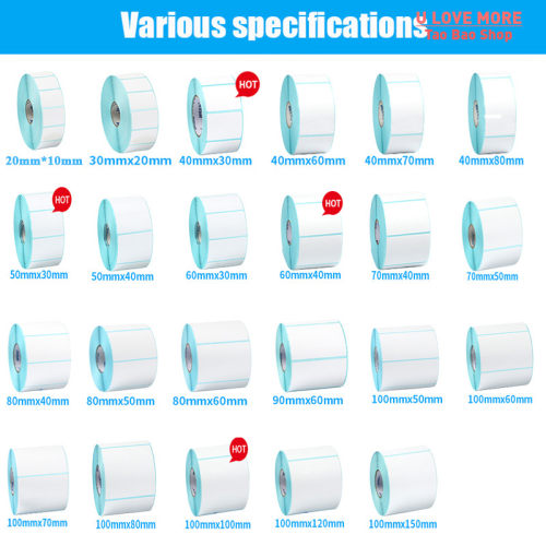Thermal Label Sticker Paper Supermarket Price Blank Barcode
