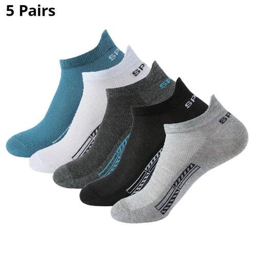 5 pairs of mens socks, low cut socks, boat socks