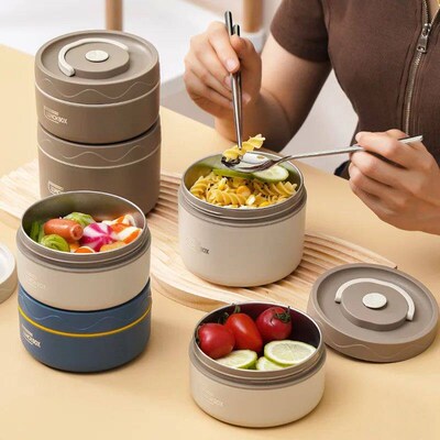 Stainless Steel Insulated Lunch Box Insulated Bucket Househo