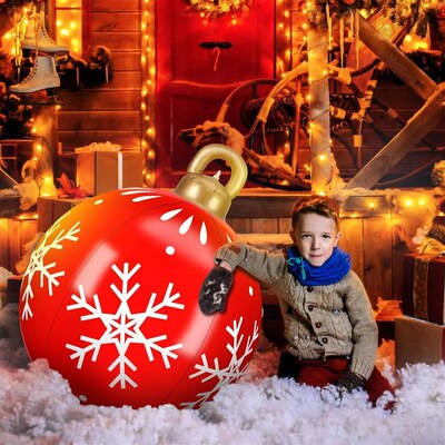 60cm Outdoor Christmas Inflatable Decorated Ball PVC Giant B
