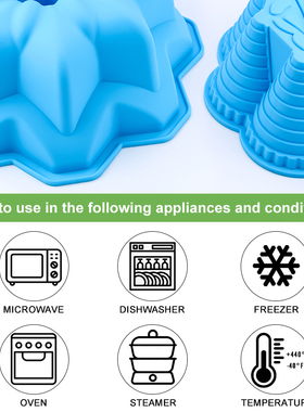 3D Shape Random Color Silicone Pastry Cake Mold DIY Baking D