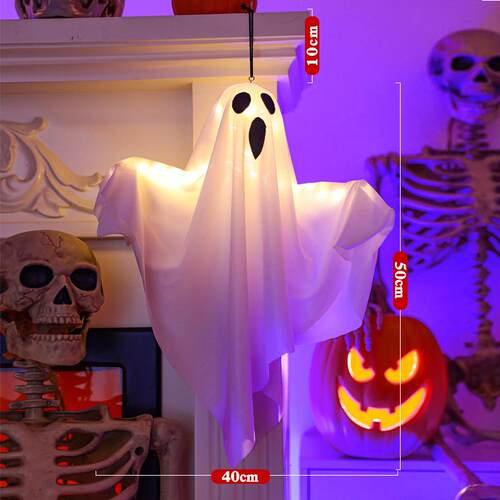 2025 New Halloween Decoration LED Hanging Light Glow White