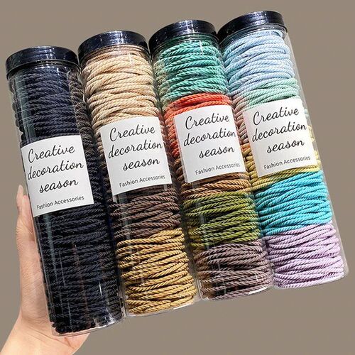 100pcs/lot Hair Bands Scrunchie Solid Color Elastic Rubber B