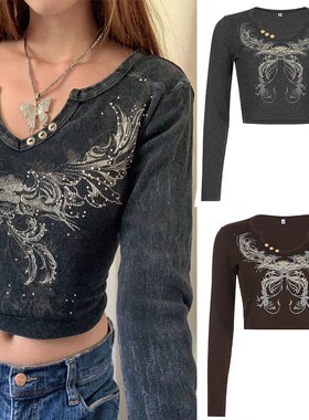 2025 Vintage Clothes Y2k Corset Crop Top Trashy Cyber Baby T