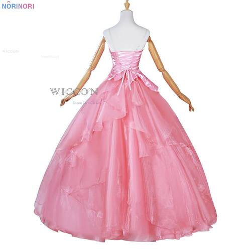 Movie Cosplay Wicked Glinda Elphaba Cosplay Pink Dress Witch