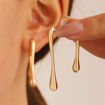 耳环 female irregular water drop earrings personalized studs