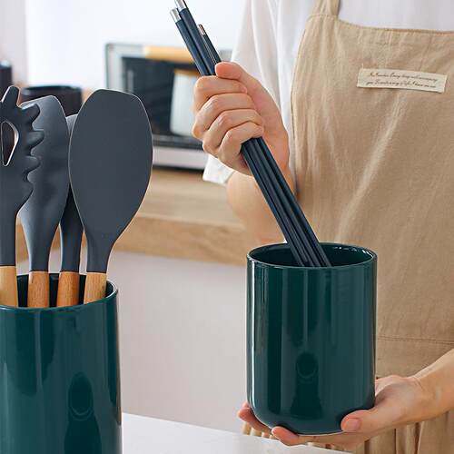 Ceramic chopstick holder kitchen utensil storage bottle