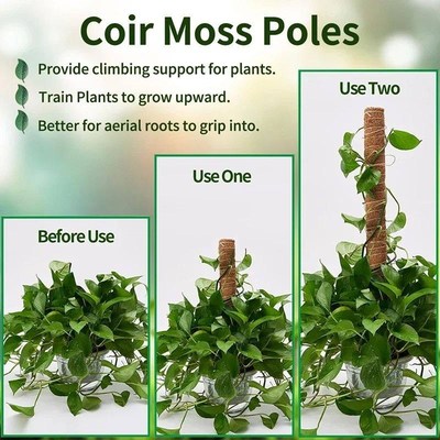 Plant Moss Coir Pole Bendable Plants Climbing Support Extens