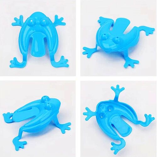 30Pcs 5.5x6CM Fun Colorful Plastic Jumping Frog Bounce Toys