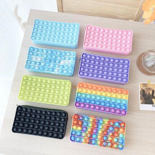 Antisss Pops Fidget Toy Bag Push Its Bubble Pencil Case Chil