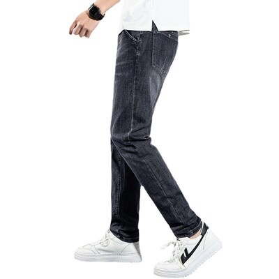Summer extended jeans mens stetch tall slim small straight