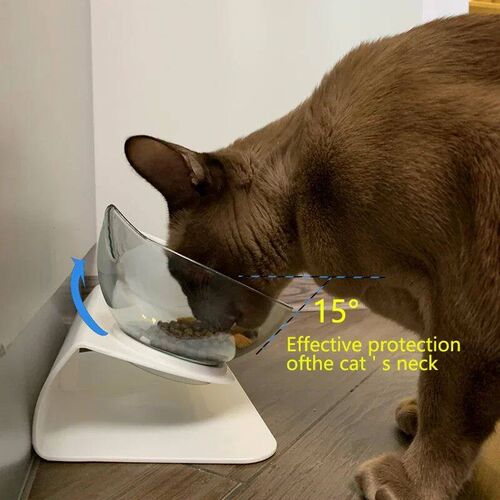 Non-Slip Double Cat Bowl Dog Bowl With Stand Pet Feeding Cat