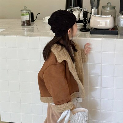 7000 Childrens Coat 2025 Winter New Korean Fur Integrated C