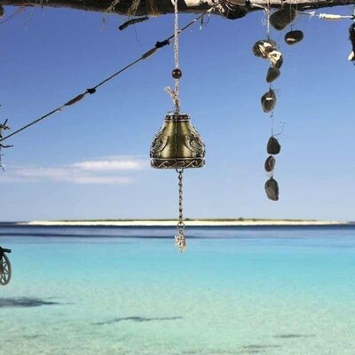 2 Pcs Jingle Wind Chime Ornament Outdoor Ornaments Retro