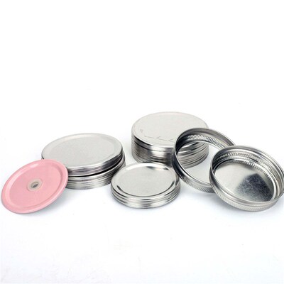 In stock wholesale Mason jar lid split cover round tinplate