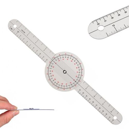 360 Degrees Plastic Angle Measuring Tool Transparent Protrac