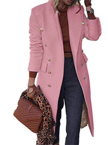 Coat Women 2023 Spring Autumn New Fashion Long Slim Lapel Lo