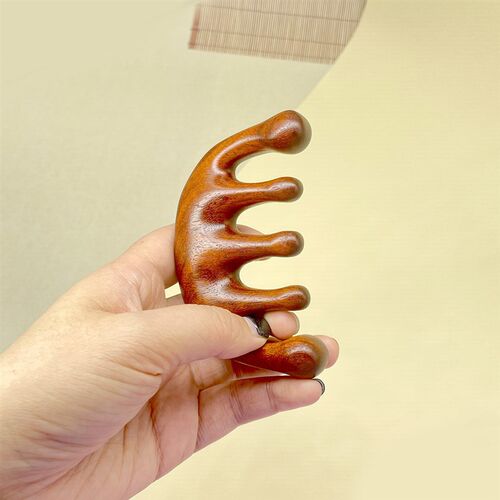 Natural Red Sandalwood Comb for Head Massage AntiHair Loss F