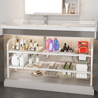 1 Set Multi-Use Kitchen Under Bathroom Sink Organizers - Exp