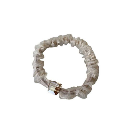 Translucent Gauze Square Beads Hair Scrunchies Simple Versat