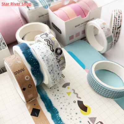 5 pcs/pack Moon Star Washi Tape Set Decoration Sticker Scrap