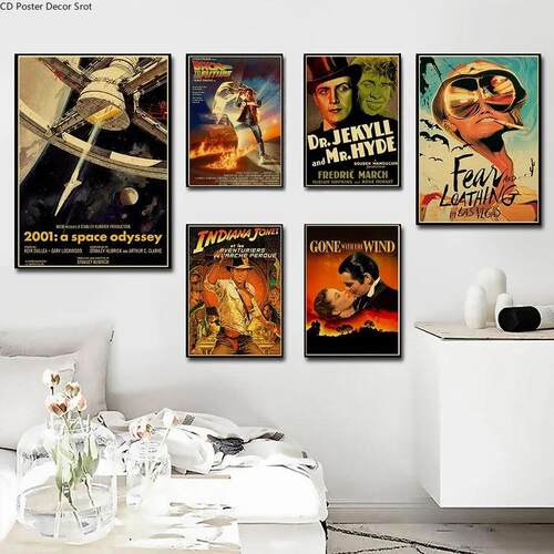 Buy Three Get Four Old Film Retro Poster Movie Jaws Indiana