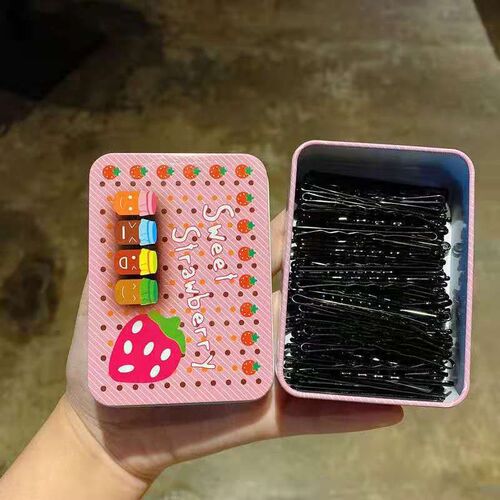 Hairpin Clip Simple Black Hairpin Small Clip for Broken Hair