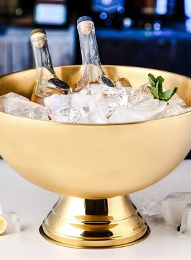 Stainless steel champagne basin ice bucket beer wine bucket
